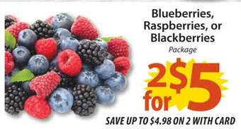 ACME Blueberries, Raspberries, or Blackberries offer