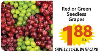ACME Red Or Green Seedless Grapes offer