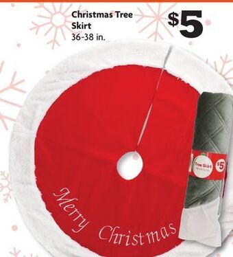 Family Dollar Christmas tree skirt offer