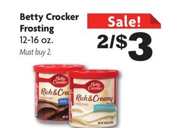 Family Dollar Betty crocker frosting offer