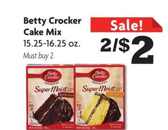Family Dollar Betty crocker cake mix offer