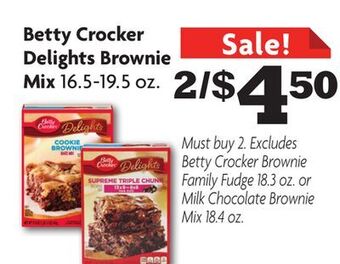 Family Dollar Betty crocker delights brownie mix offer