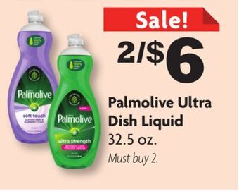 Family Dollar Palmolive ultra dish liquid offer