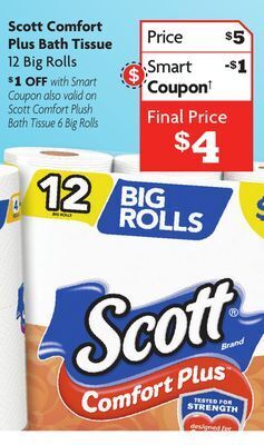 Family Dollar Scott comfort plus bath tissue offer