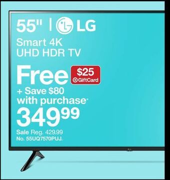 Target Smart 4k uhd hdr tv offer