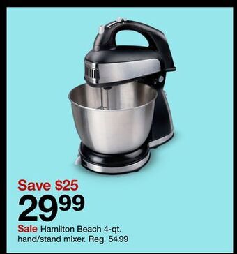 Target Hamilton beach 4-qt. hand/stand mixer offer