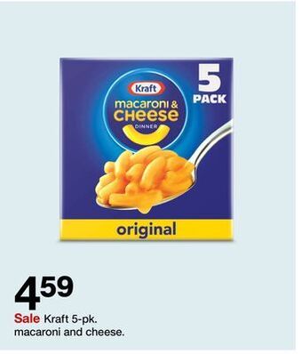 Target Kraft 5-pk. macaroni and cheese offer