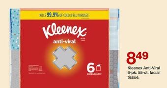 Target Kleenex anti-viral 6-pk. 55-ct. facial tissue offer
