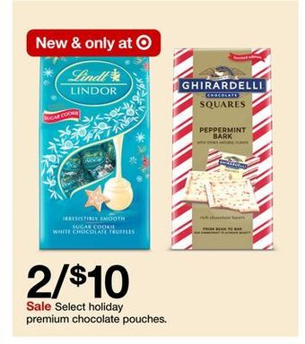 Target Select holiday premium chocolate pouches offer