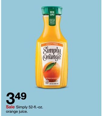 Target Simply 52-fl.-oz. orange juice offer