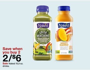 Target Naked 15.2-oz. drinks. offer
