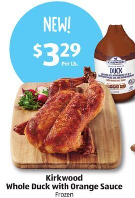 Aldi Kirkwood whole duck with orange sauce offer