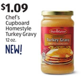 Aldi Chef's cupboard homestyle turkey gravy offer