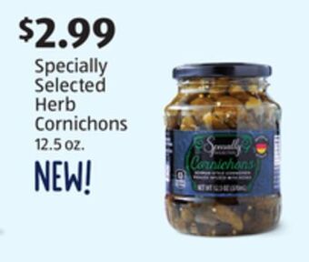 Aldi Specially selected herb cornichons offer