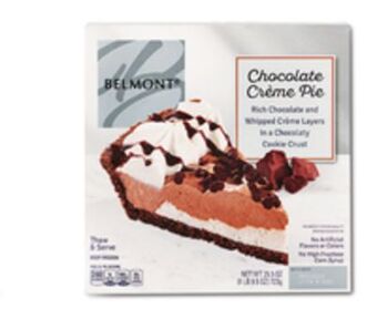 Aldi Belmont chocolate creme pie or whipped cheesecake offer