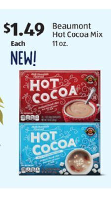Aldi Beaumont hot cocoa mix offer