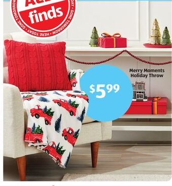 Aldi Merry moments holiday throw offer