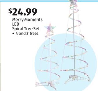 Aldi Merry moments led spiral tree set offer