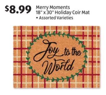 Aldi Merry moments 18" x 30" holiday coir mat offer
