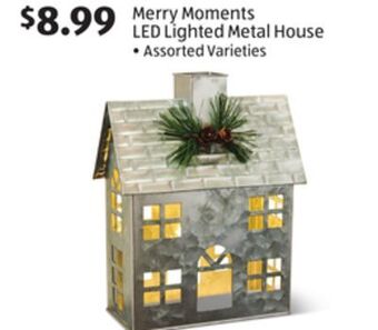 Aldi Merry moments led lighted metal house offer