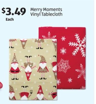 Aldi Merry moments vinyl tablecloth offer