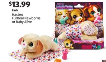 Aldi Hasbro furreal newborns or baby alive offer