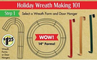 Dollar Tree Wreath forms or door hangers offer