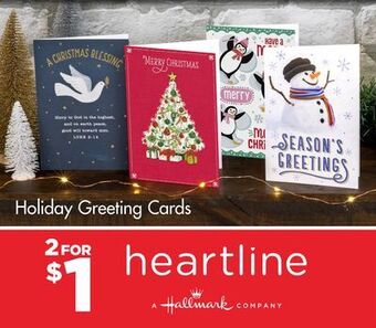Dollar Tree Holiday greeting cards offer