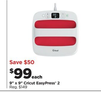Michaels 9" x 9" cricut easypress® 2 offer