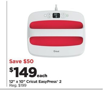 Michaels 12" x 10" cricut easypress® 2 offer