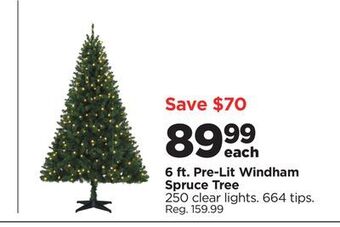 Michaels 6 ft. pre-lit windham spruce tree offer