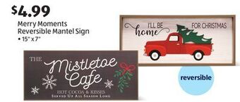 Aldi Merry moments reversible mantel sign offer