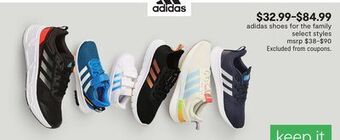 JC Penney Adidas shoes for the family offer