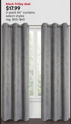 JC Penney 2-pack 84" curtains offer
