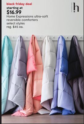 JC Penney Home expressions ultra-soft reversible comforters offer