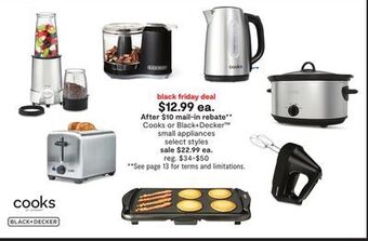 JC Penney Cooks or black+decker™ small appliances offer