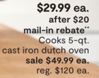 JC Penney Cooks 5-qt. cast iron dutch oven offer