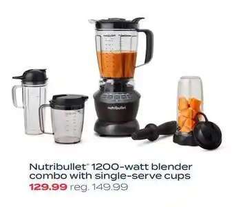 Nutribullet® 1200-watt blender combo with single serve cups