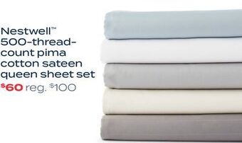 Bed Bath & Beyond Nestwell™ pima cotton sateen 500-thread-count sheet set offer