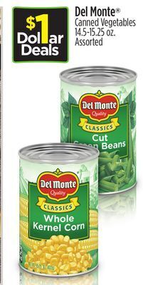 Dollar General Del monte® canned vegetables offer
