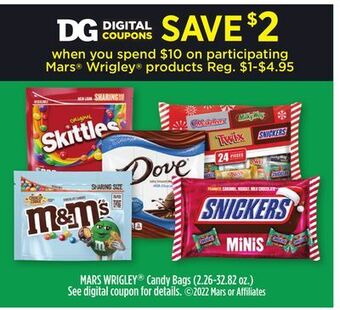 Dollar General Mars® wrigley® candy bags offer