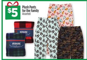 Dollar General Plush pants for the family offer