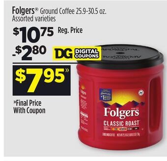 Dollar General Folgers® offer