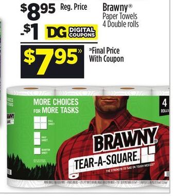 Dollar General Brawny® paper towels offer