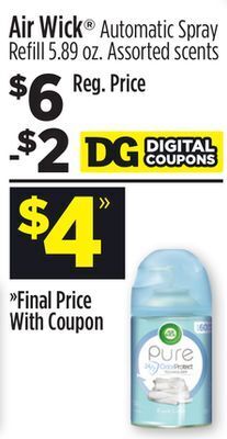 Dollar General Air wick® automatic spray refill offer