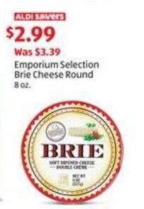 Aldi Emporium Selection Brie Cheese Round 8 oz. offer
