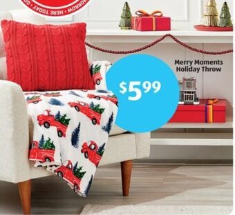 Aldi Merry Moments Holiday Throw offer