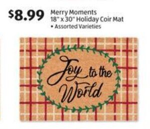 Aldi Merry Moments 18" x 30" Holiday Coir Mat offer