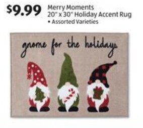 Aldi Merry Moments 20" x 30" Holiday Accent Rug offer