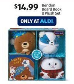 Aldi Bendon Board Book & Plush Set offer